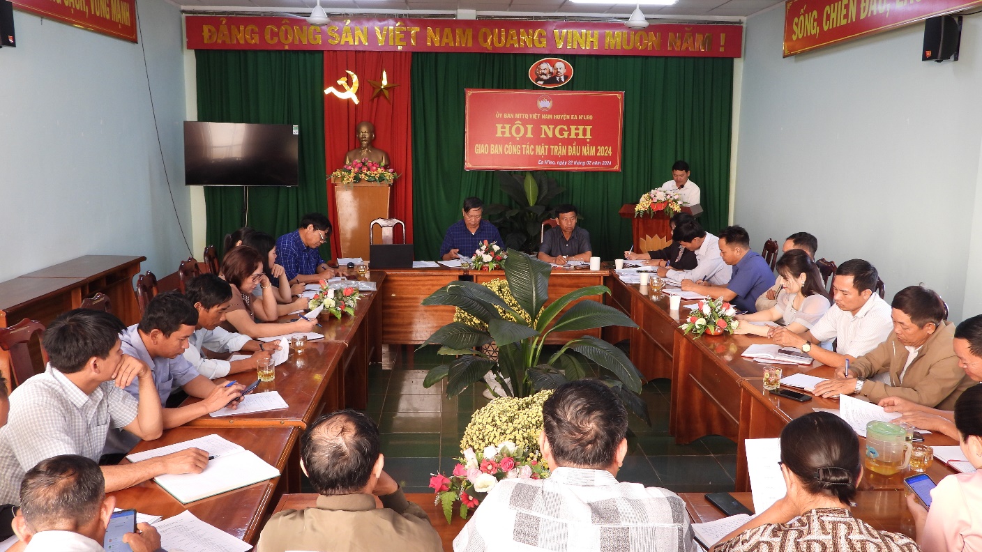 Hội nghị giao ban công tác Mặt trận huyện đầu năm 2024